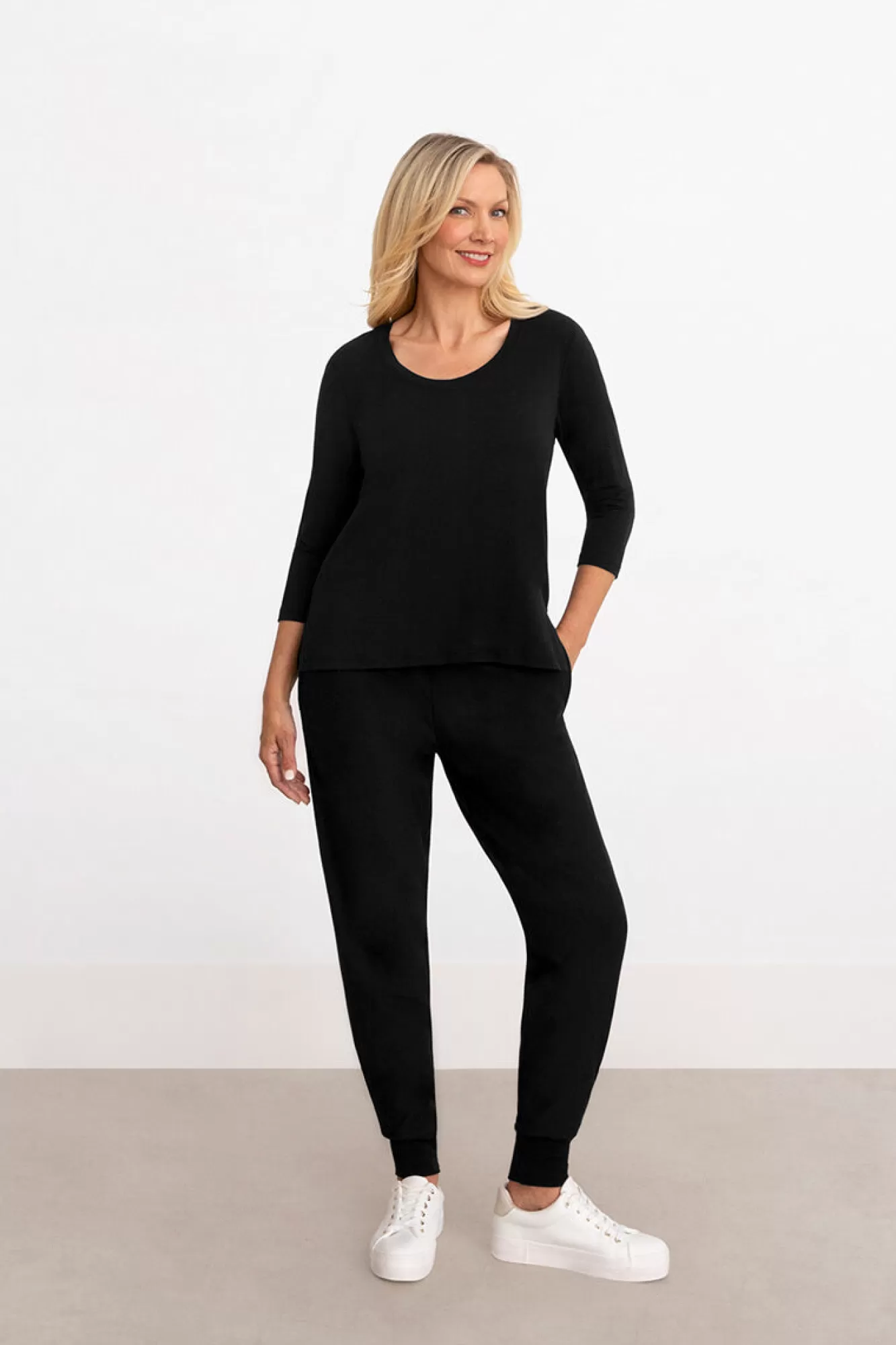 Shop Sympli Bamboo Cotton Scoop Neck T