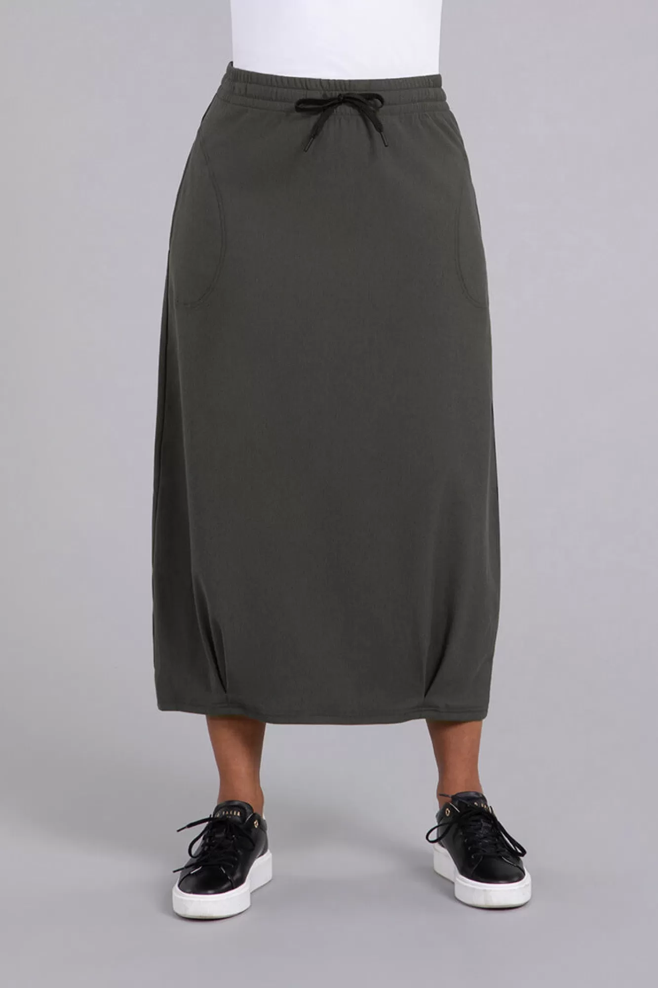 Outlet Sympli Bamboo Fleece Pleat Hem Skirt