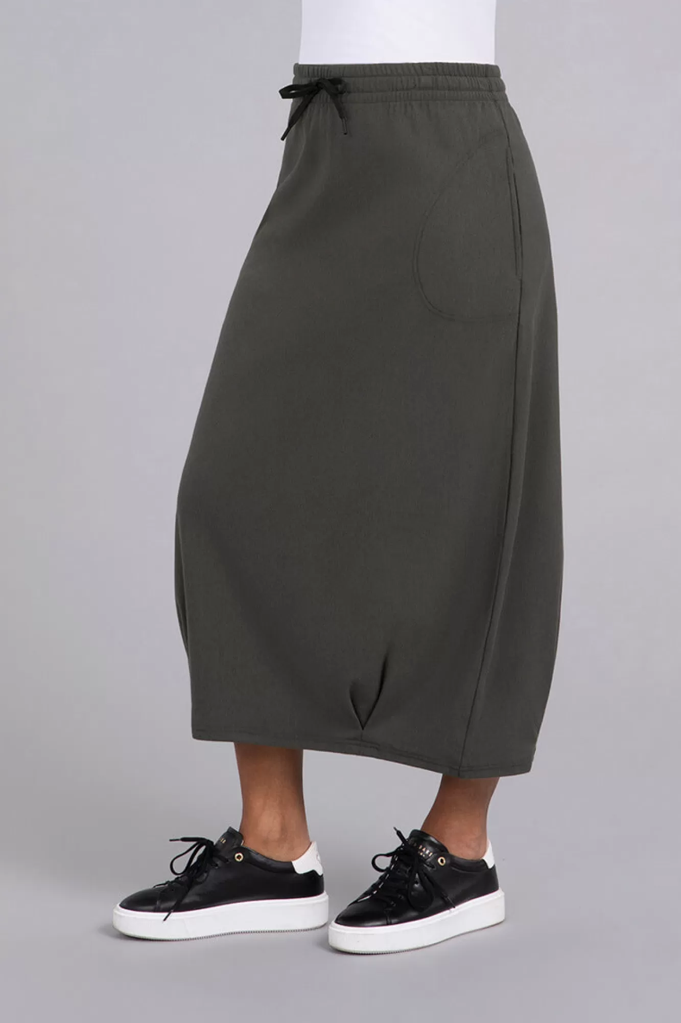 Outlet Sympli Bamboo Fleece Pleat Hem Skirt