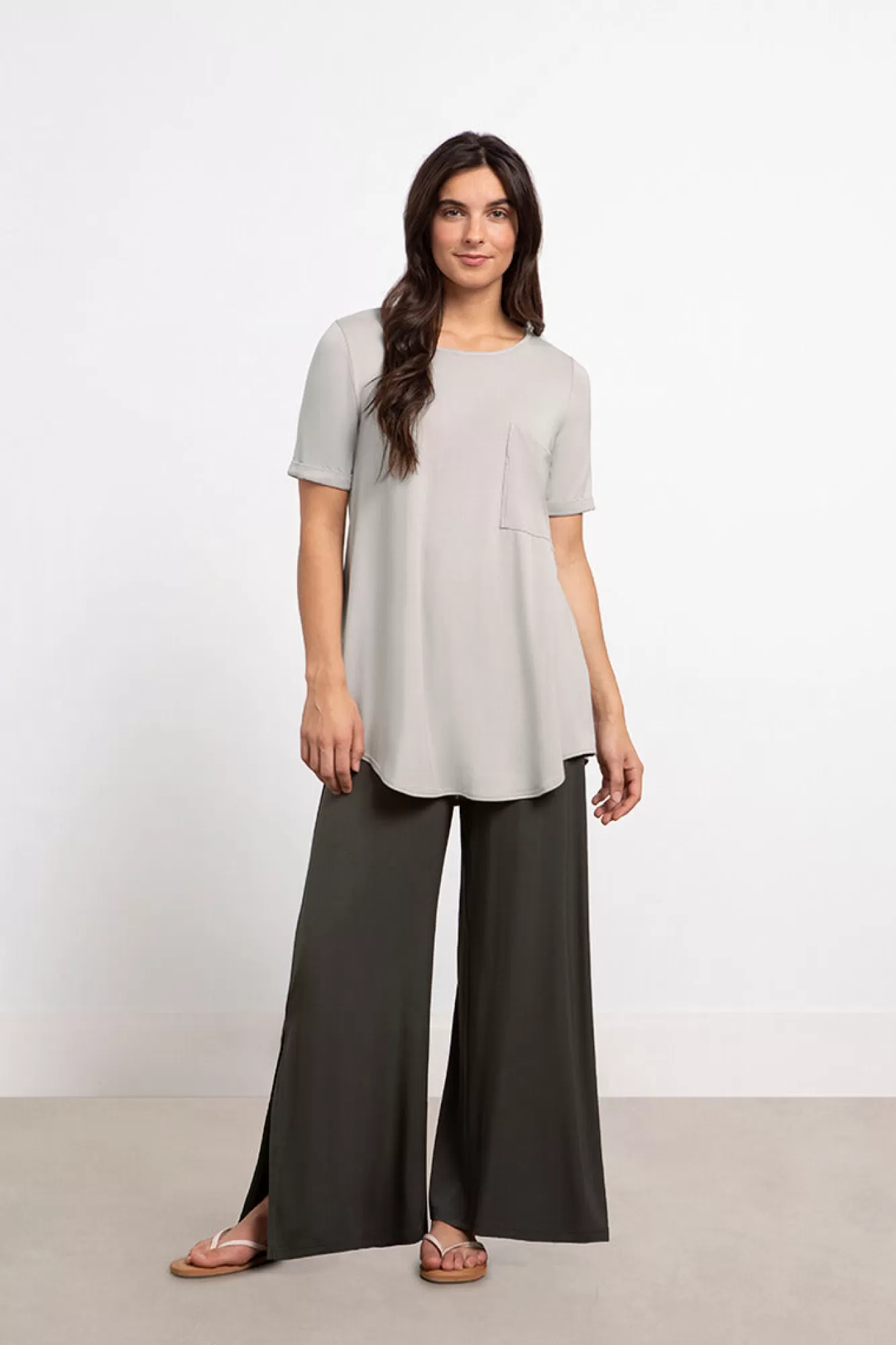 Fashion Sympli Bamboo T-Shirt Pocket Tunic