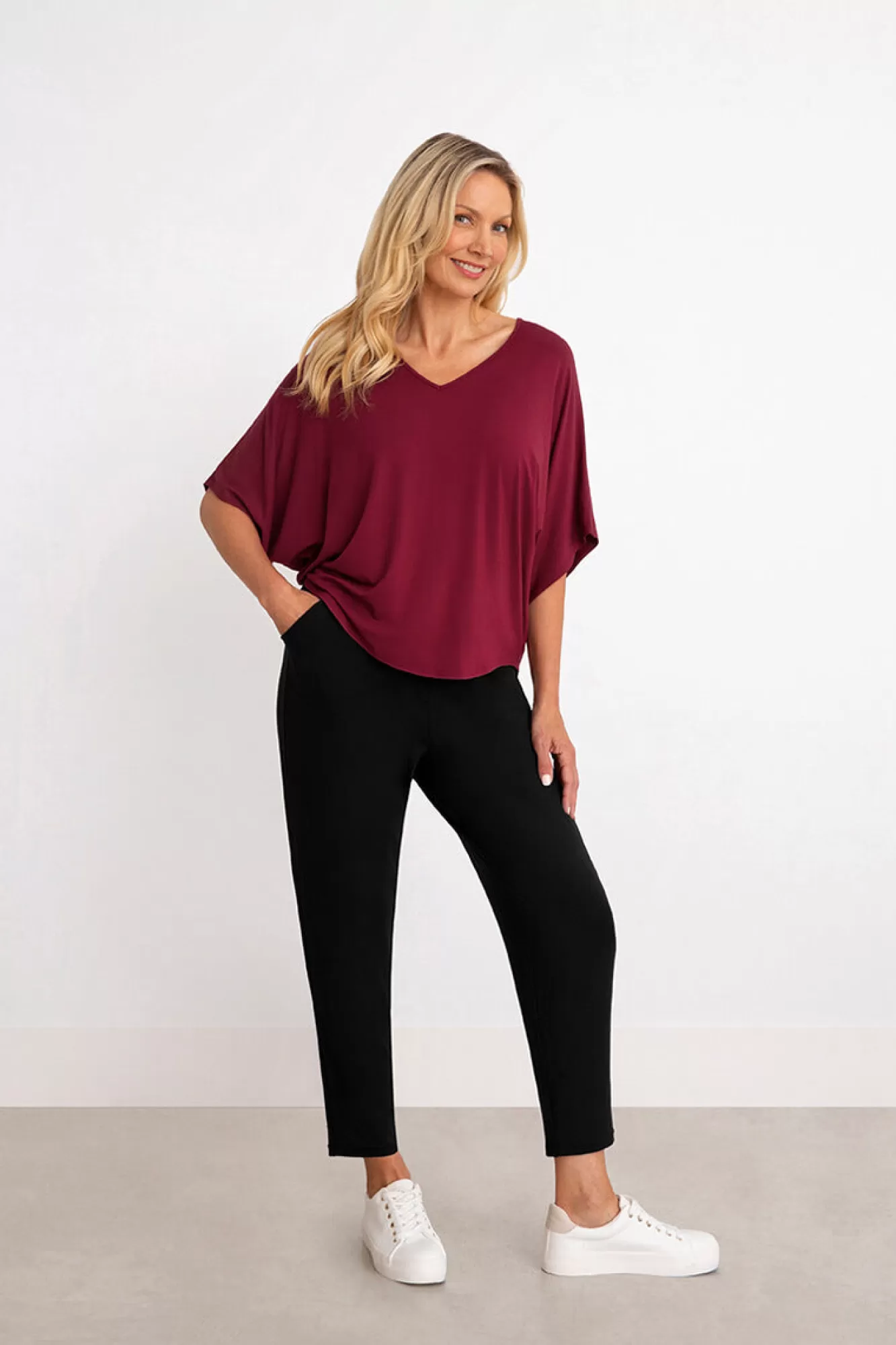 Discount Sympli Bamboo V-Neck Dolman Top