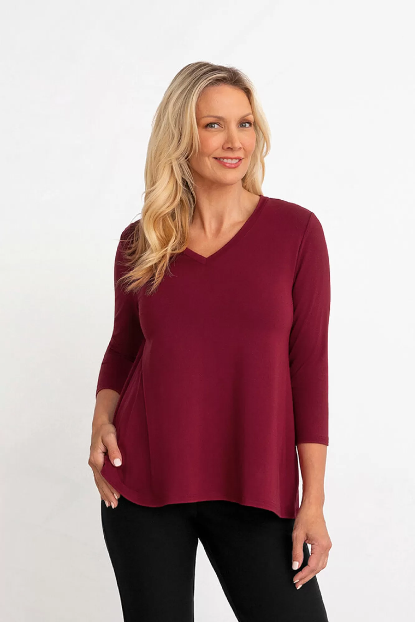 Outlet Sympli Bamboo V-Neck Trapeze T