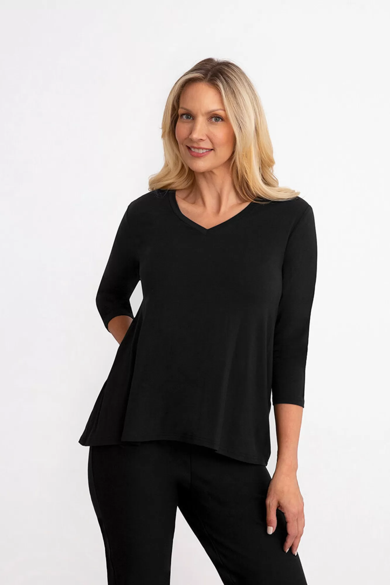 Best Sale Sympli Bamboo V-Neck Trapeze T