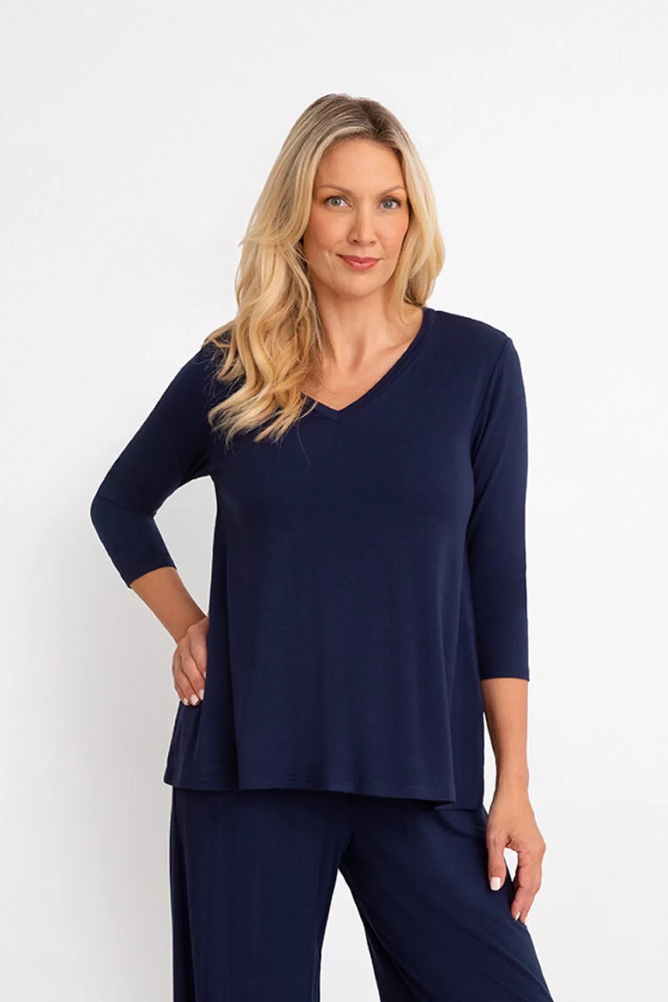 New Sympli Bamboo V-Neck Trapeze T