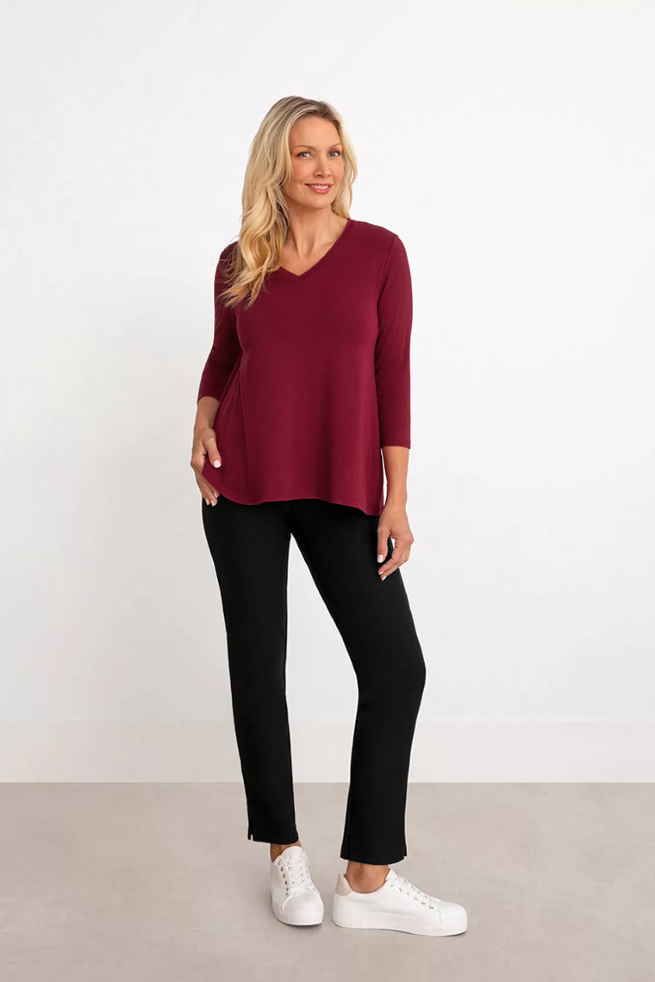 Outlet Sympli Bamboo V-Neck Trapeze T