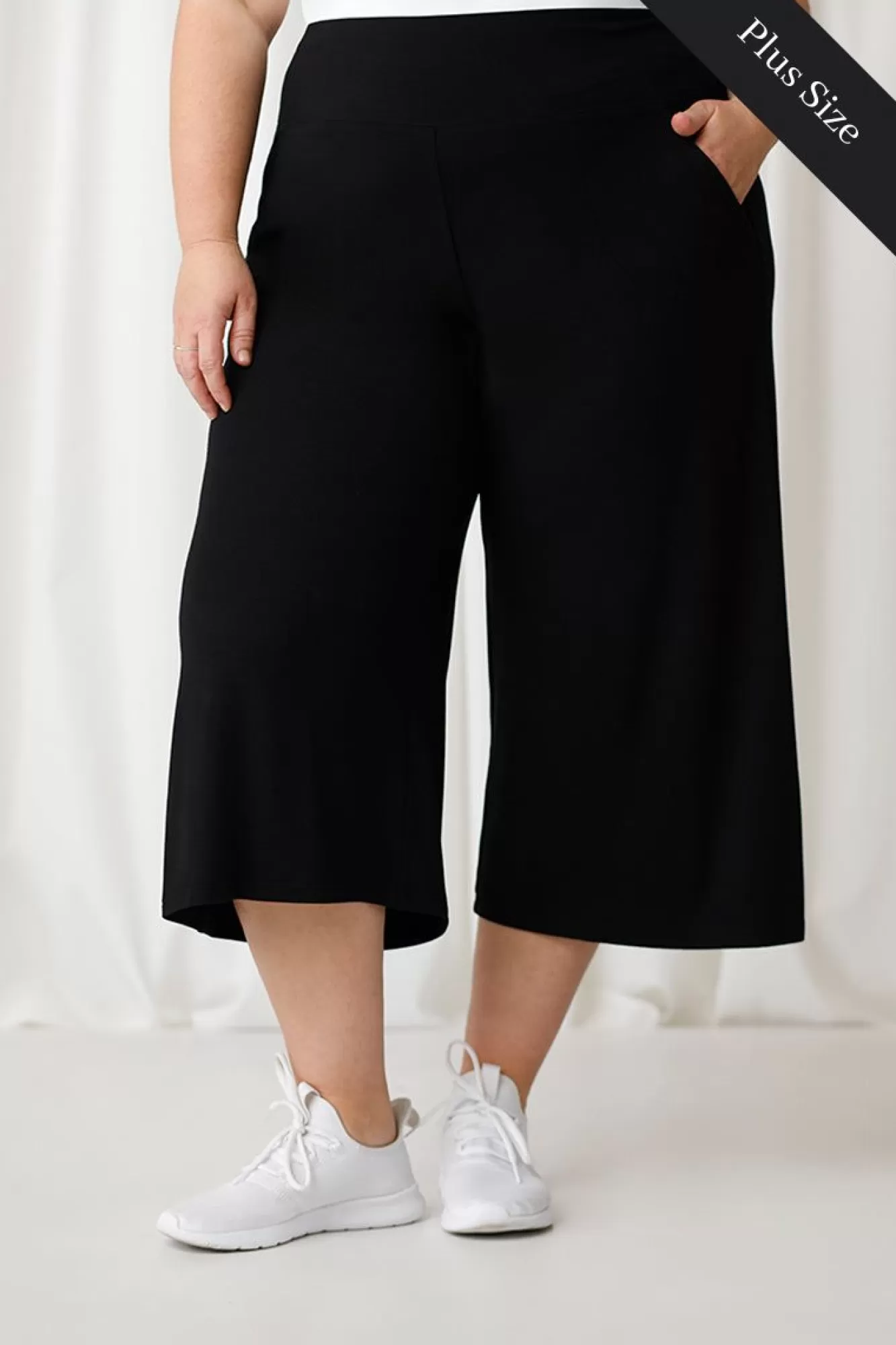 Online Sympli Bamboo Wide Leg Crop Pant Plus