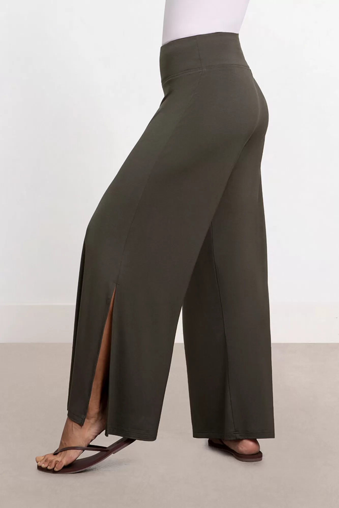 Flash Sale Sympli Bamboo Wide Leg Slit Pant