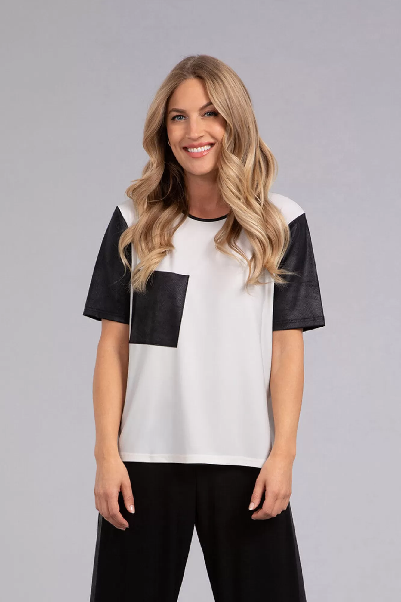 Best Sale Sympli Boxy T With Faux Leather