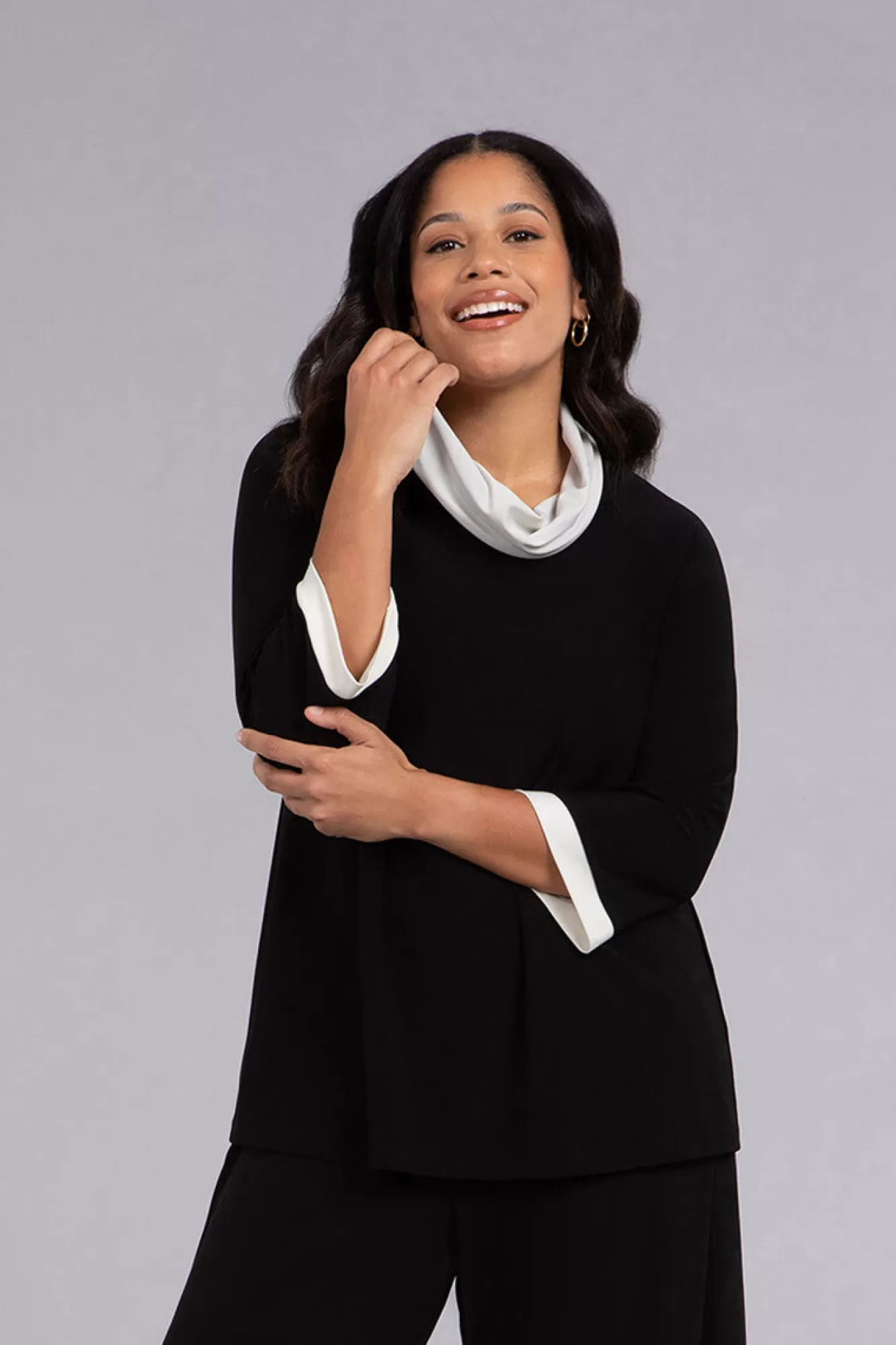 Cheap Sympli Colour Block Raglan Sleeve Cowl Neck Top