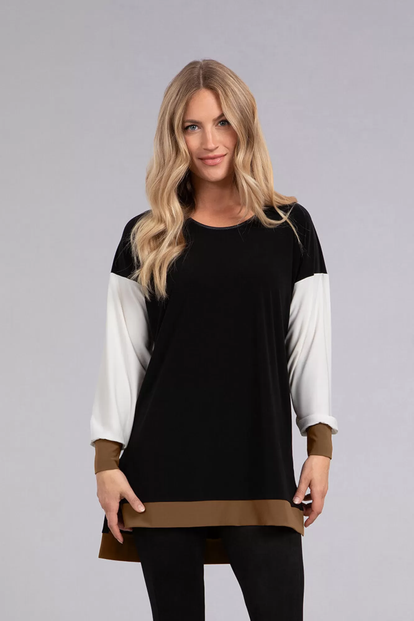 Outlet Sympli Colour Block Step Hem Tunic