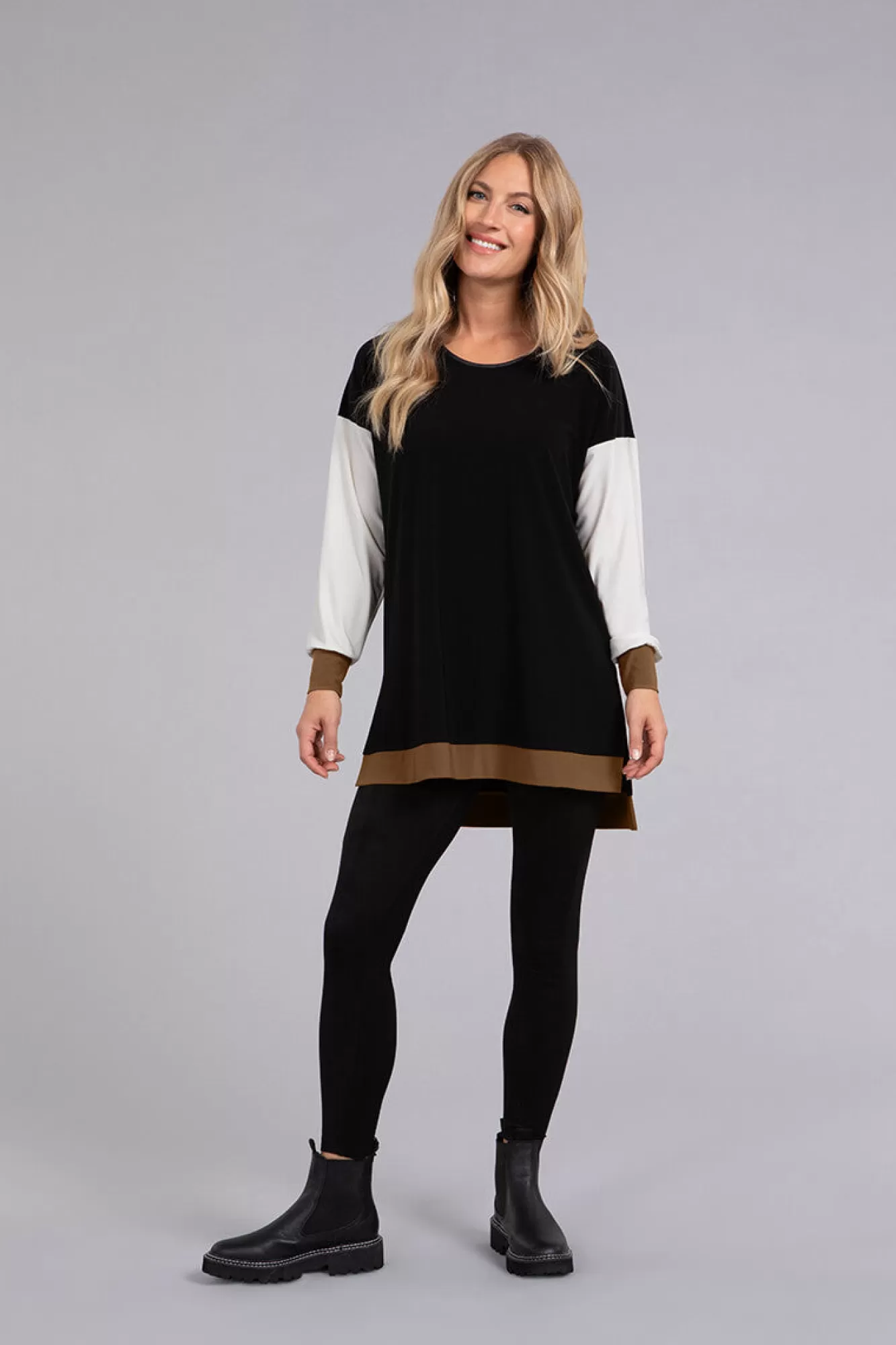 Outlet Sympli Colour Block Step Hem Tunic