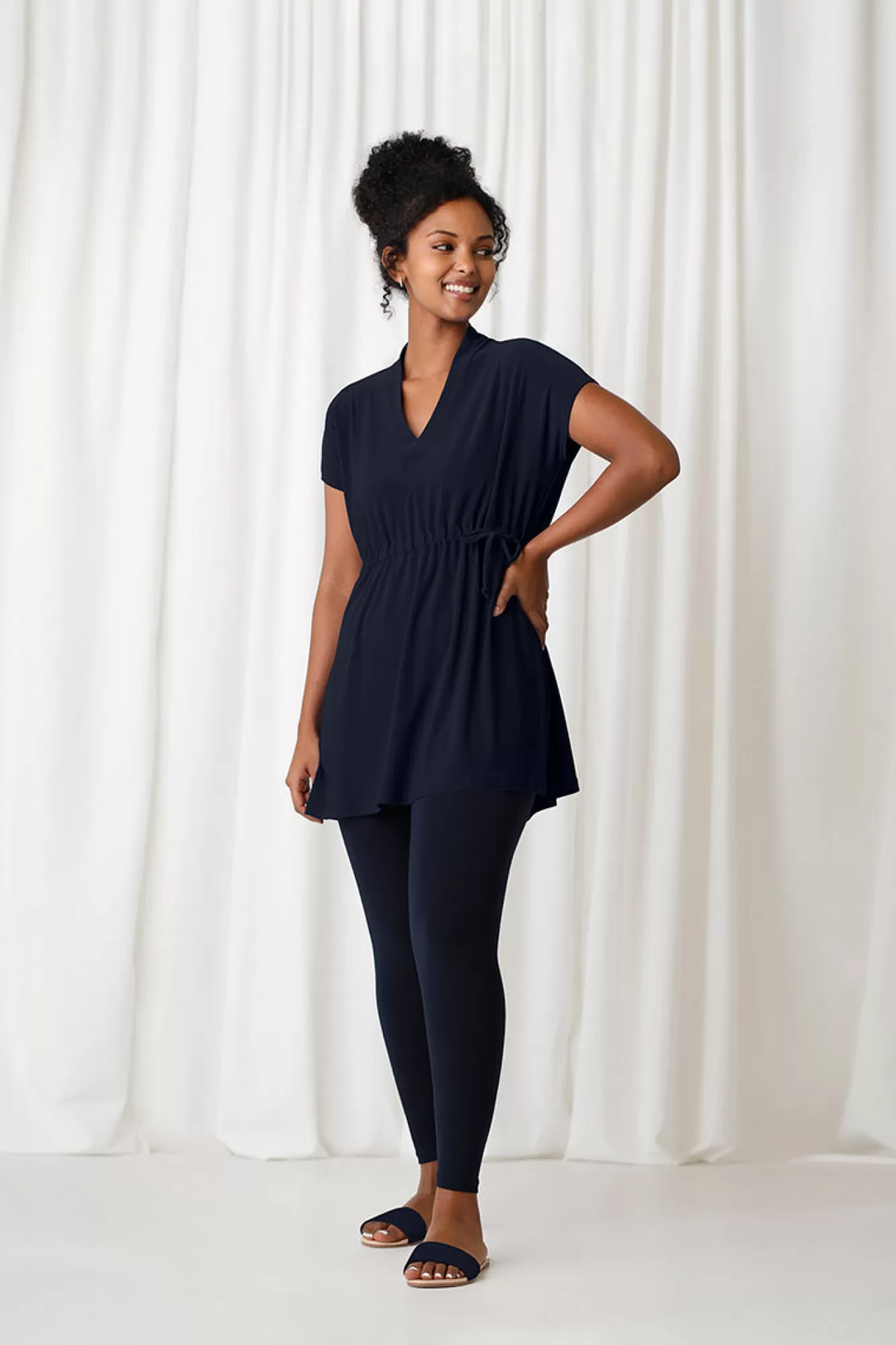 Shop Sympli Deep V Tie Tunic