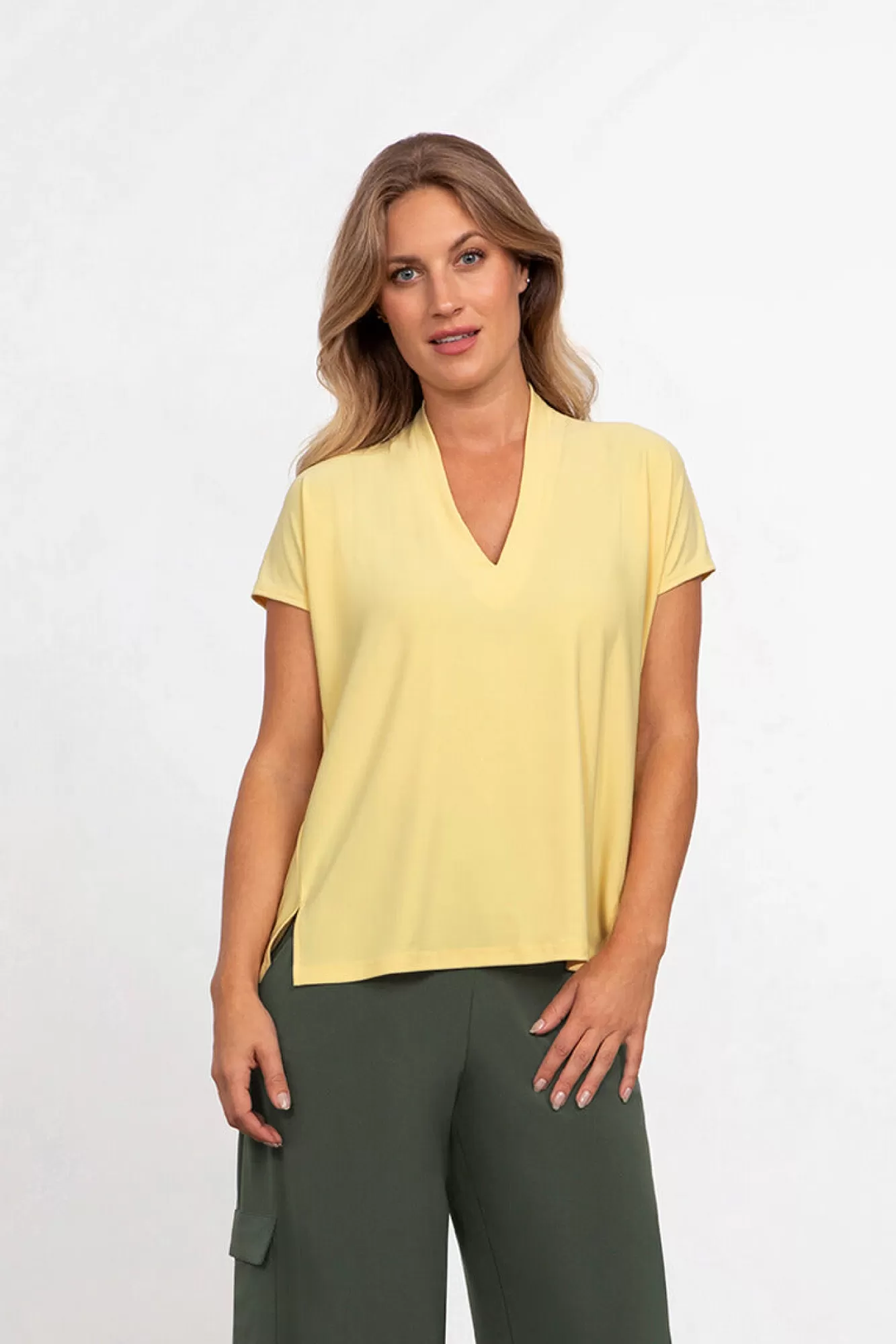 Cheap Sympli Deep V Top Short Sleeve