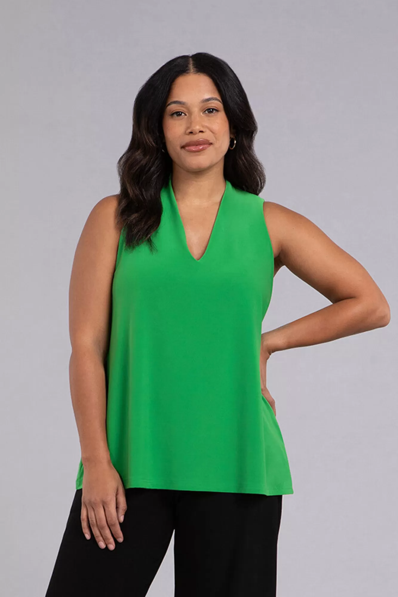 Fashion Sympli Deep V Trapeze Tank