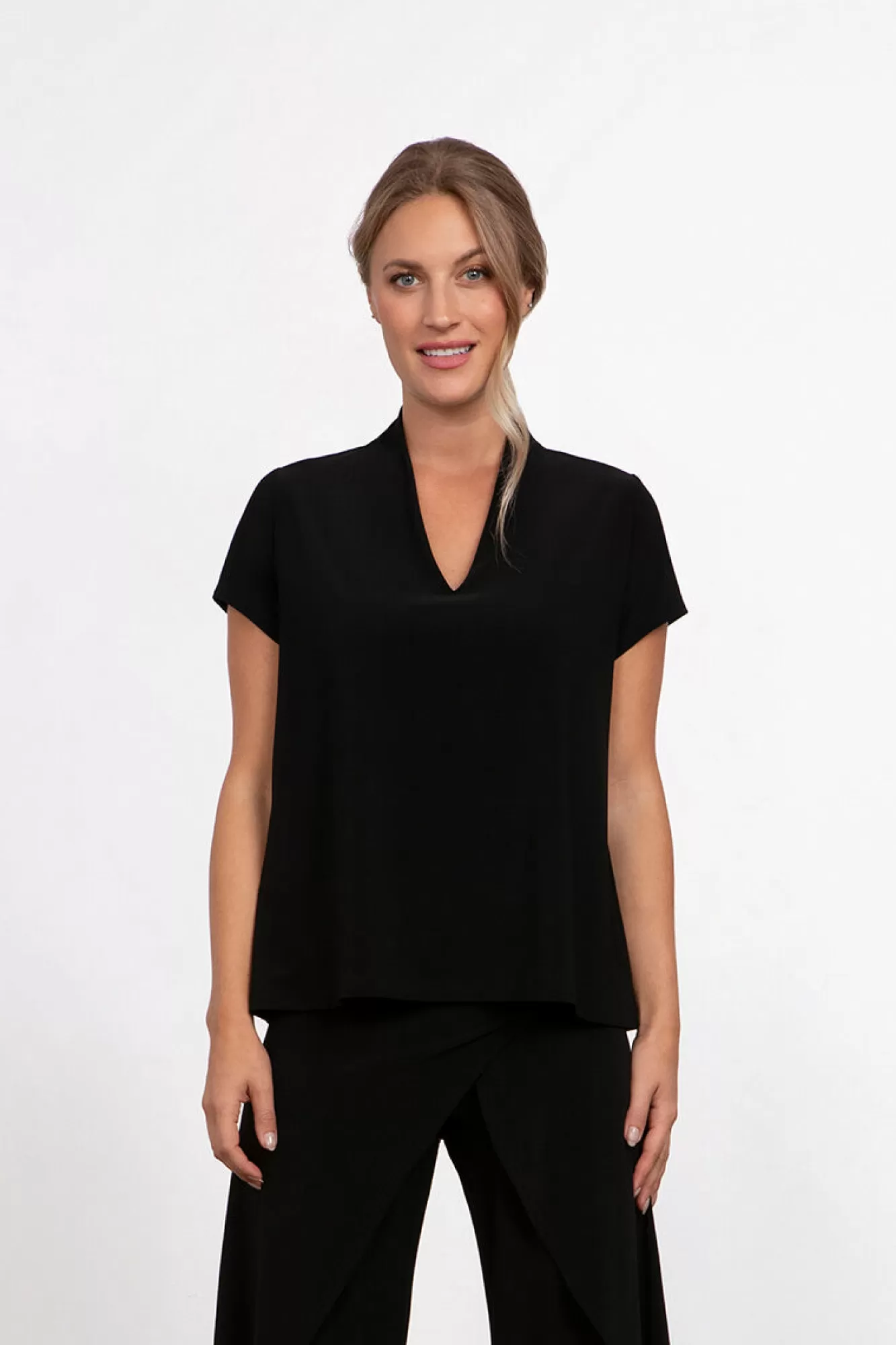 Hot Sympli Deep V Trapeze Top