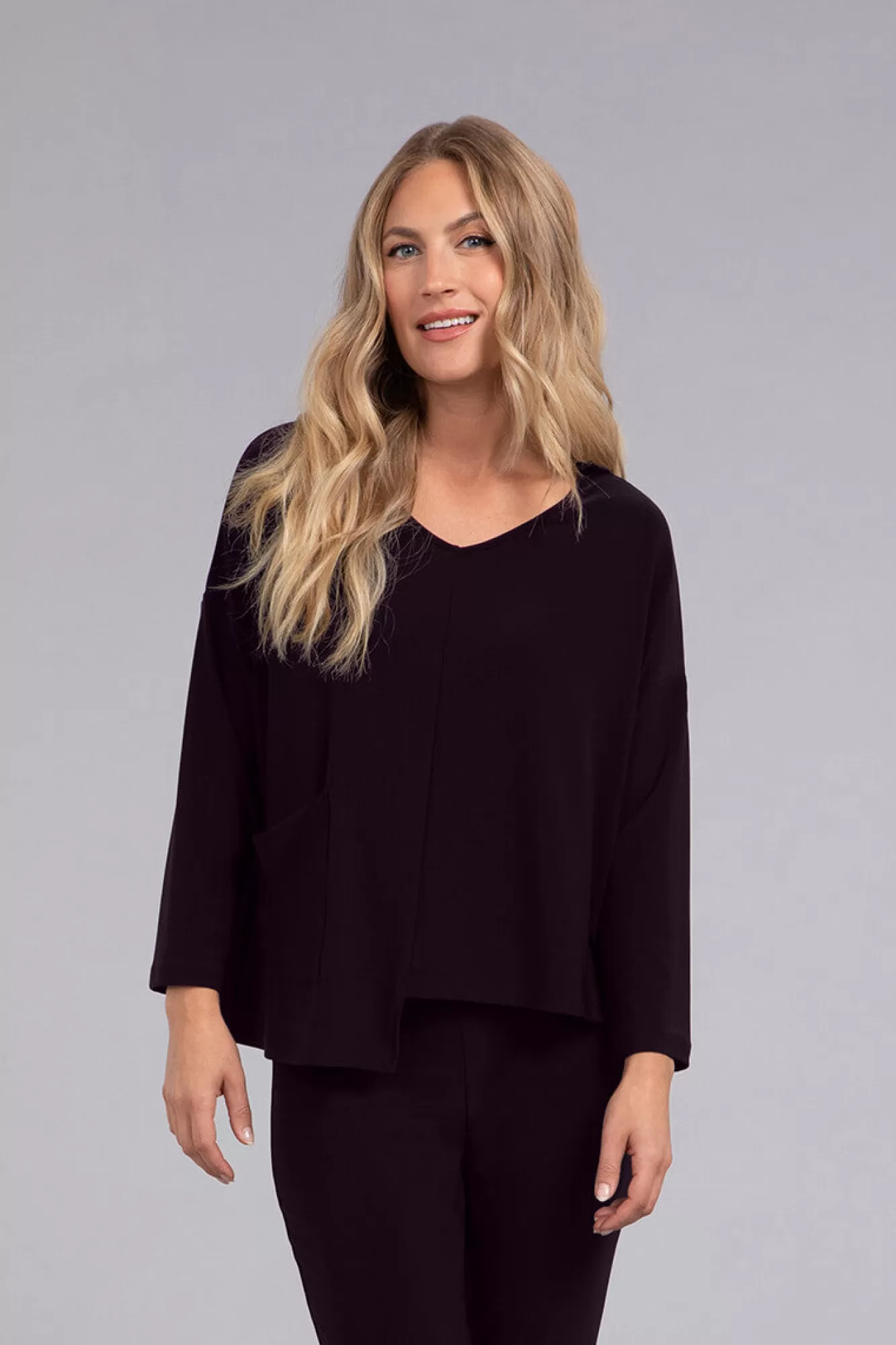 Shop Sympli Etch V-Neck Top