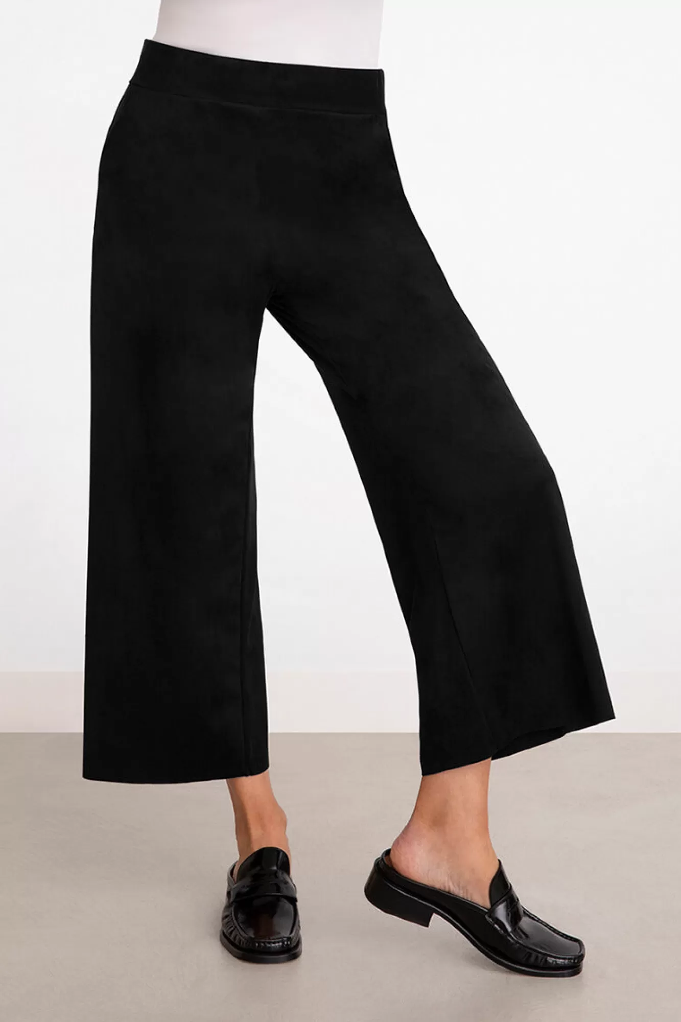 Shop Sympli Faux Suede Wide Leg Ankle Pant