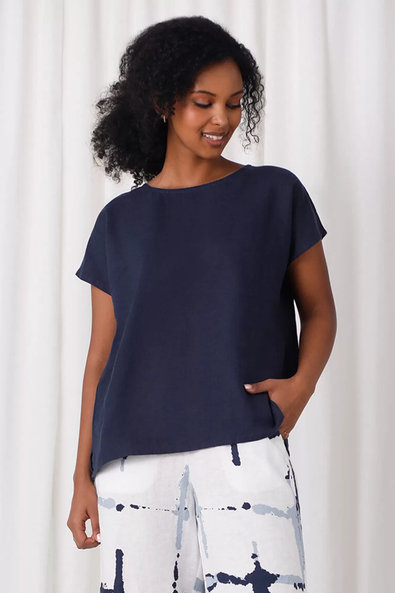 Discount Sympli Linen Dolman Top