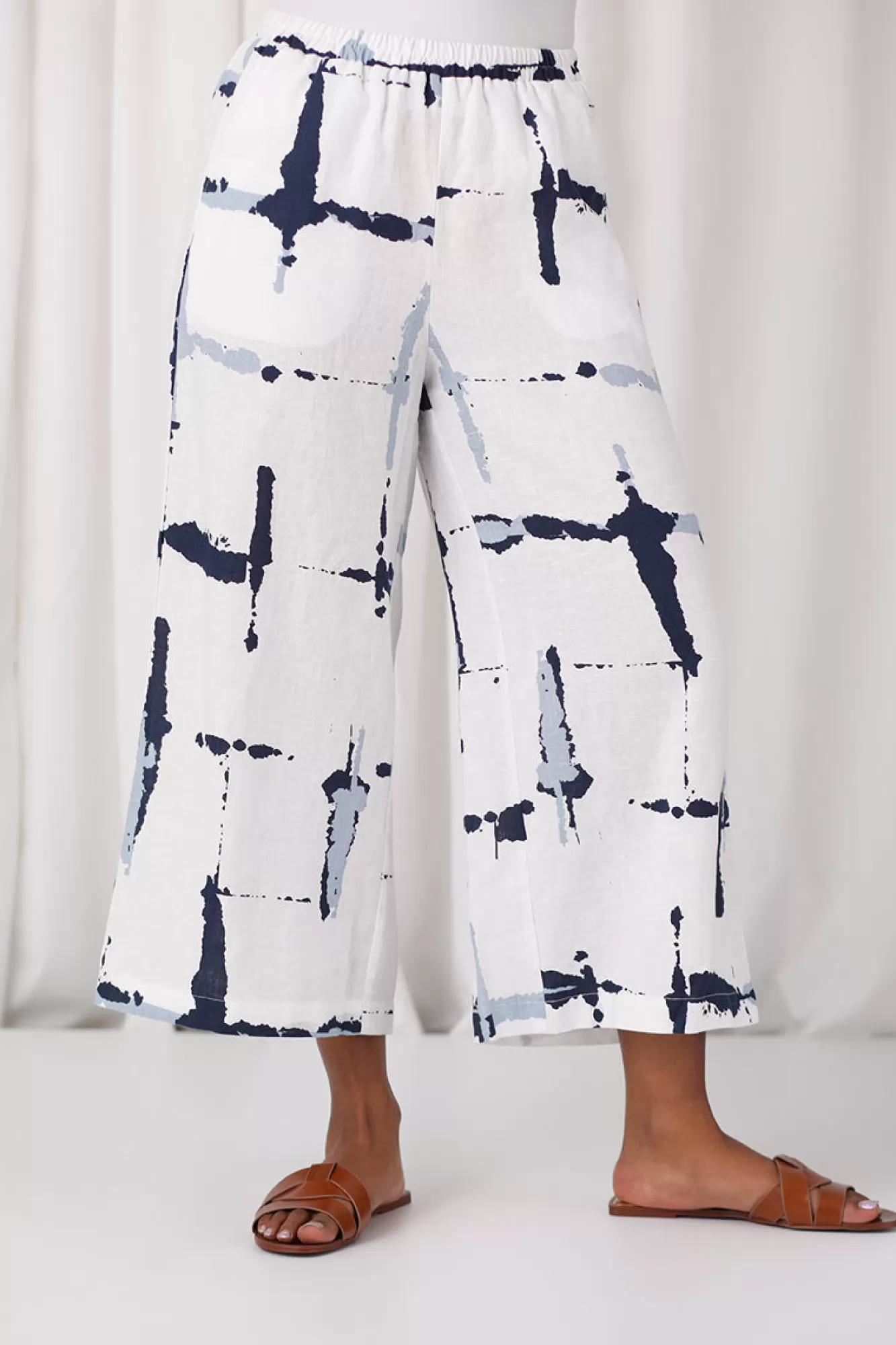 Online Sympli Linen Wide Leg Crop