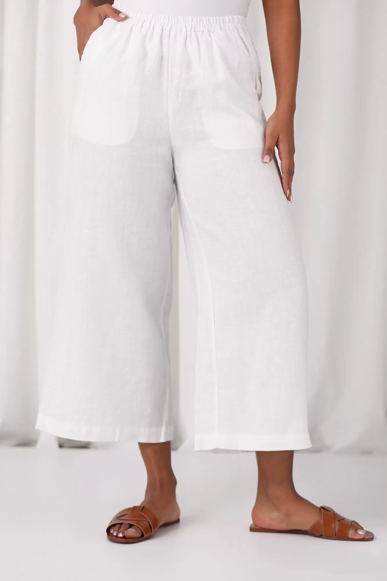 Best Sympli Linen Wide Leg Crop