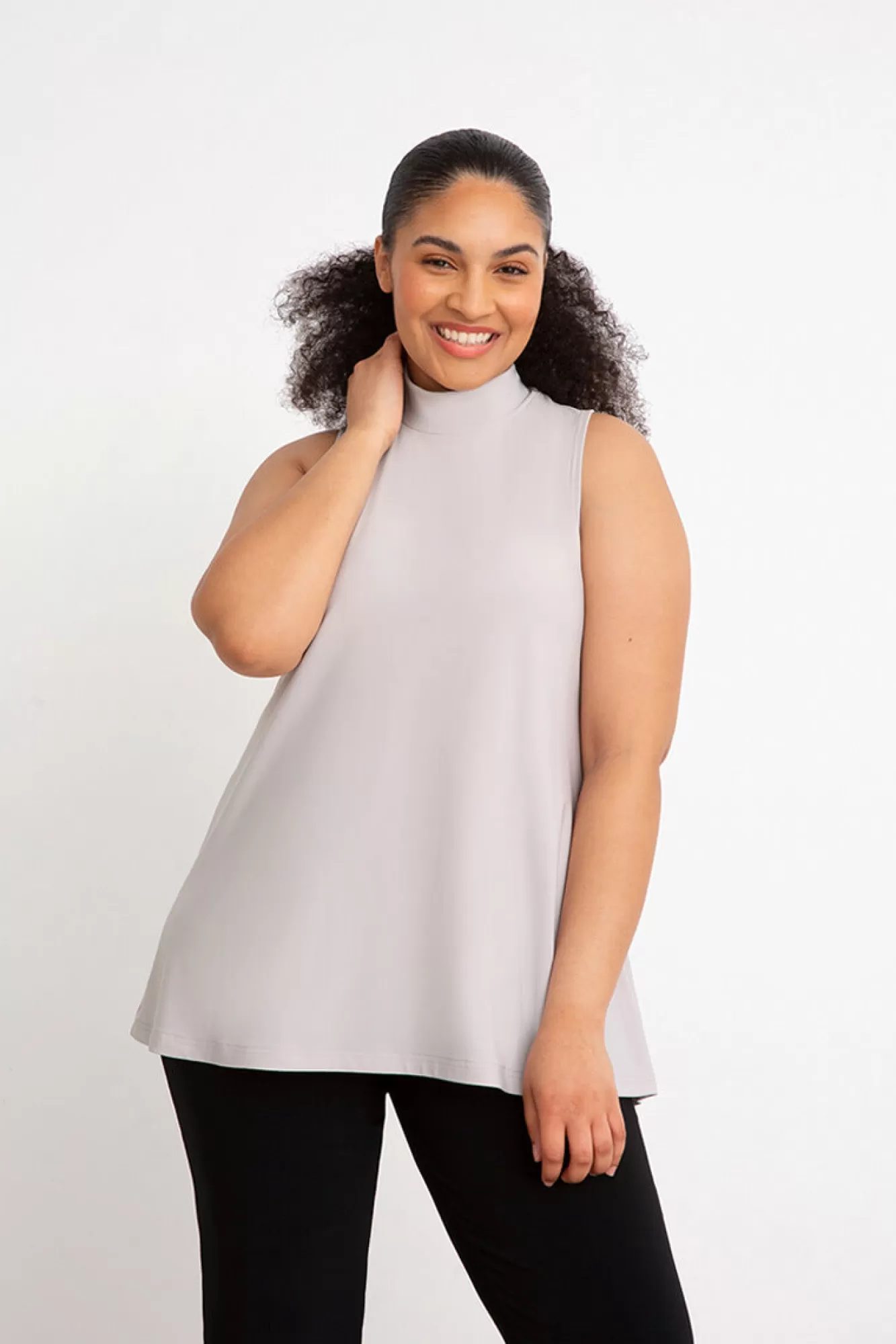 Fashion Sympli Mock Neck Tank