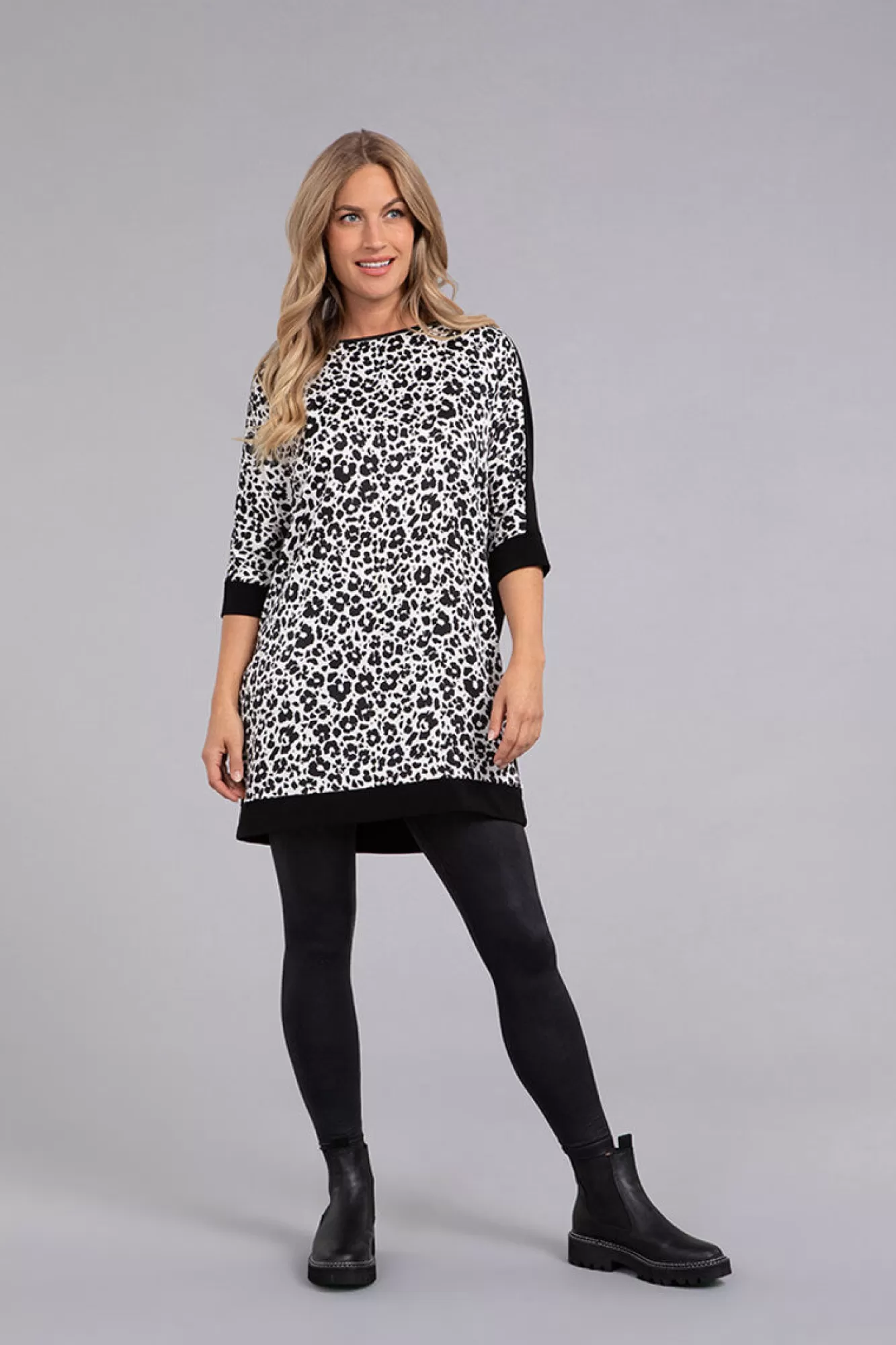 New Sympli Satin Boat Neck Tunic