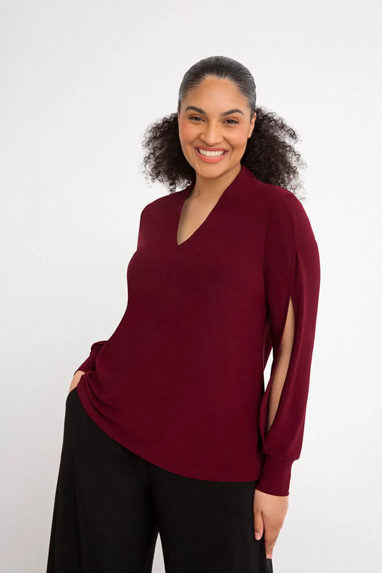 Flash Sale Sympli Split Sleeve V-Neck Top