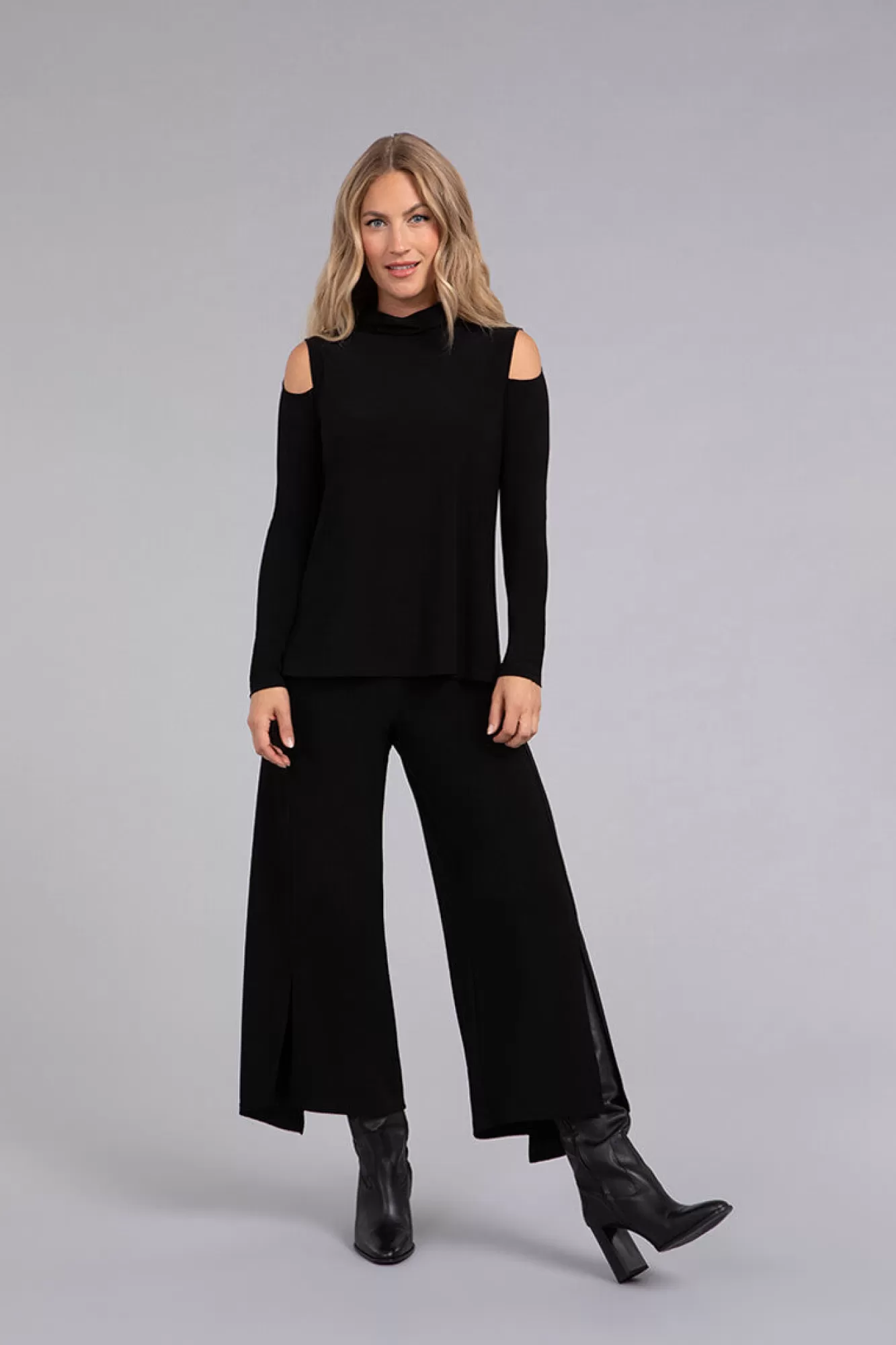 Outlet Sympli Turtle Neck Cut Out Shoulder Top