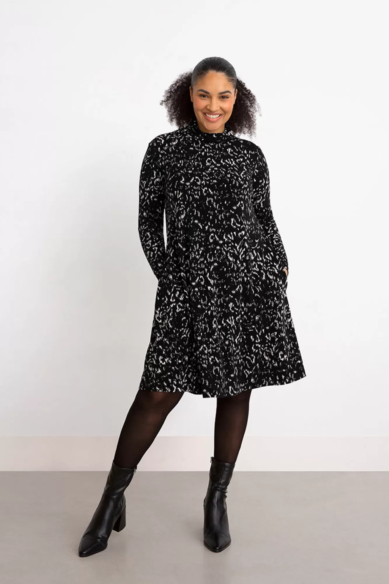 Discount Sympli Turtle Neck Trapeze Dress