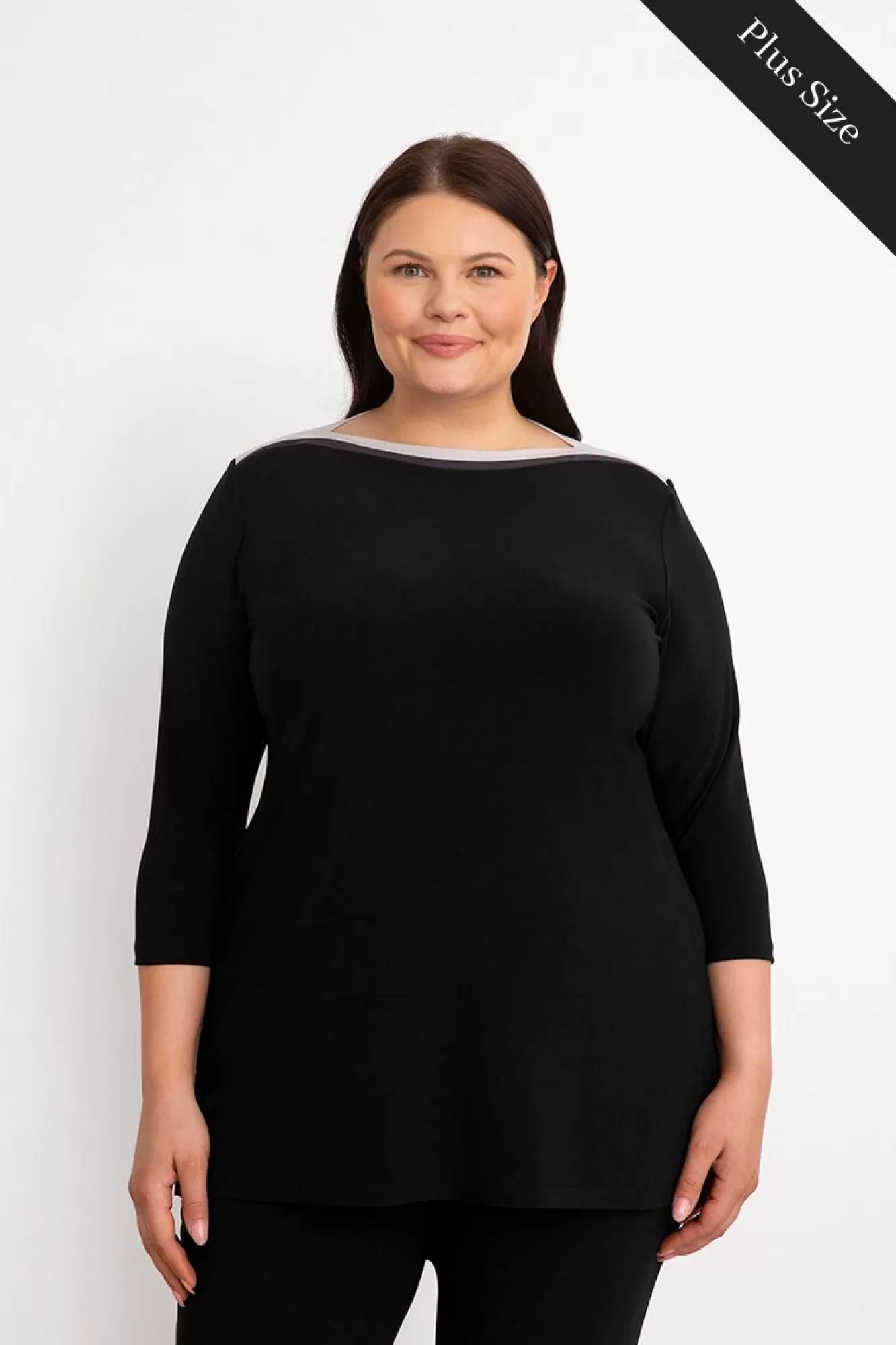 Shop Sympli Underline Boat Neck Tunic Plus Size