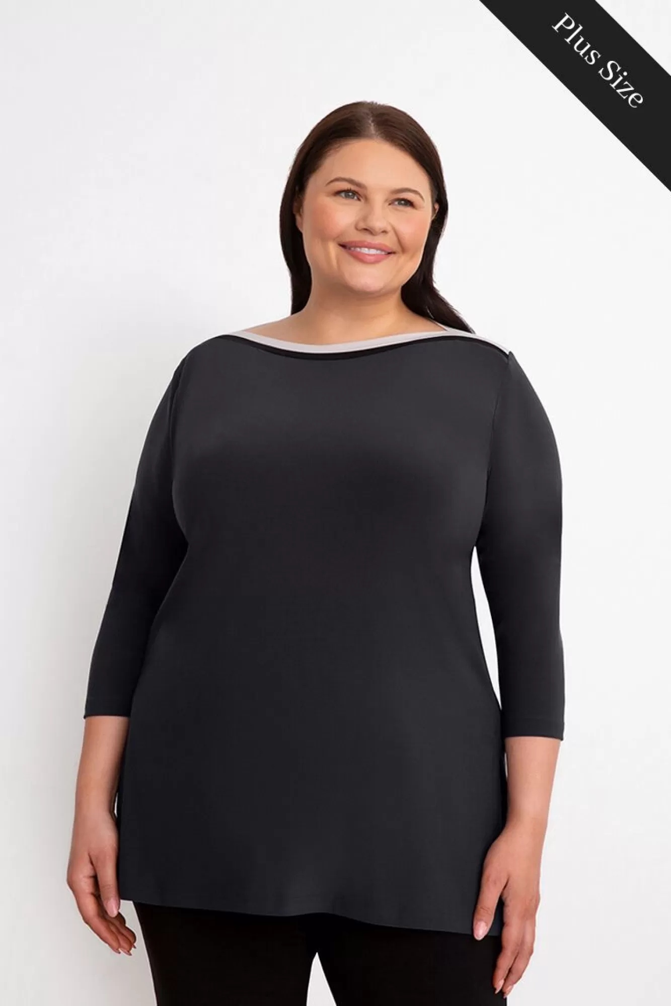 Best Sale Sympli Underline Boat Neck Tunic Plus Size