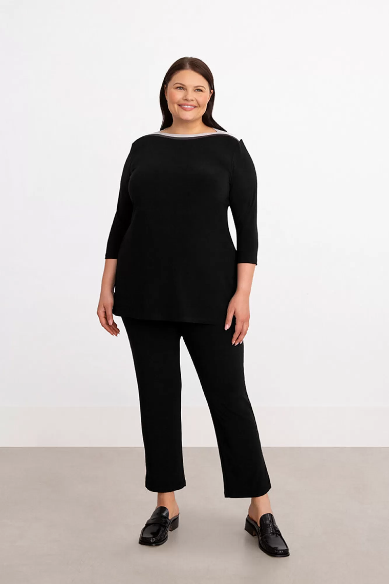 Shop Sympli Underline Boat Neck Tunic Plus Size