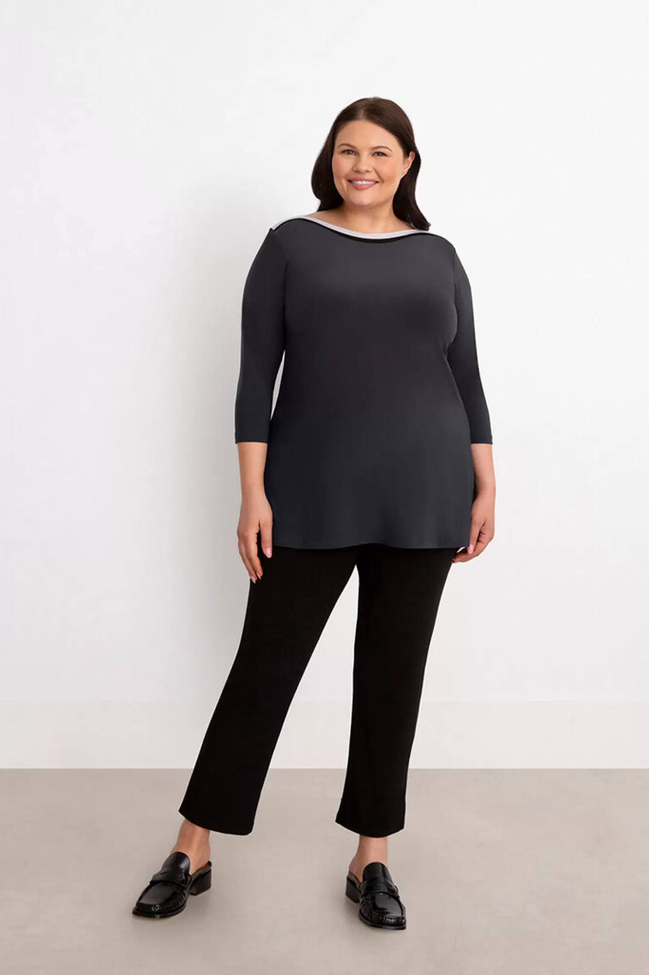 Best Sale Sympli Underline Boat Neck Tunic Plus Size