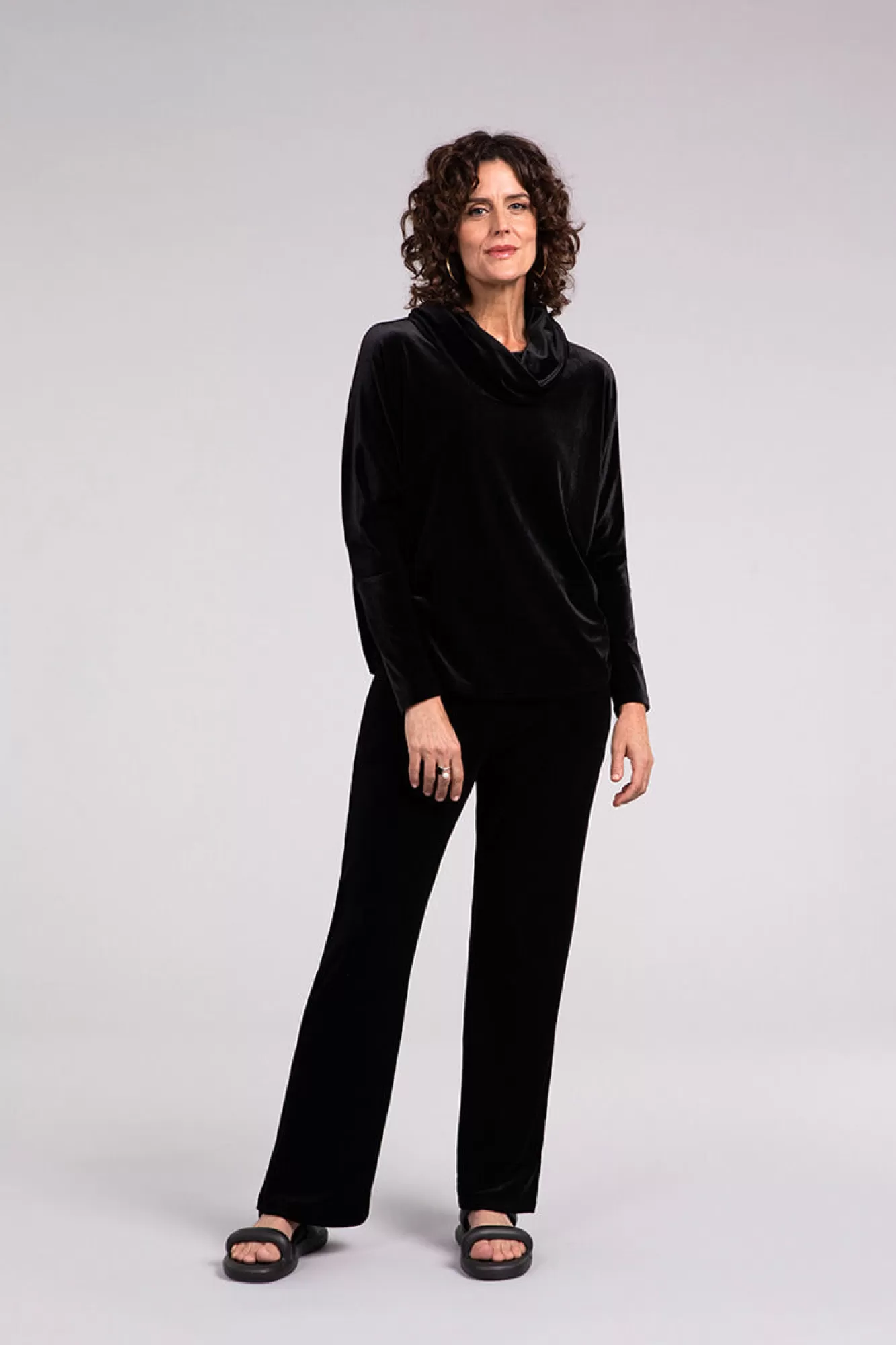 Flash Sale Sympli Velvet Nu Cinch Cowl Neck Top