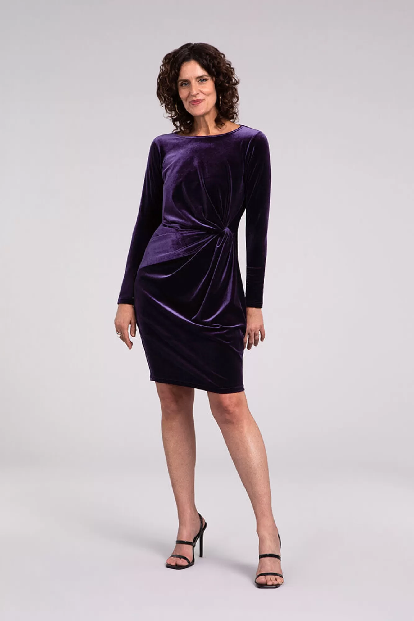 Sale Sympli Velvet Side Twist Dress