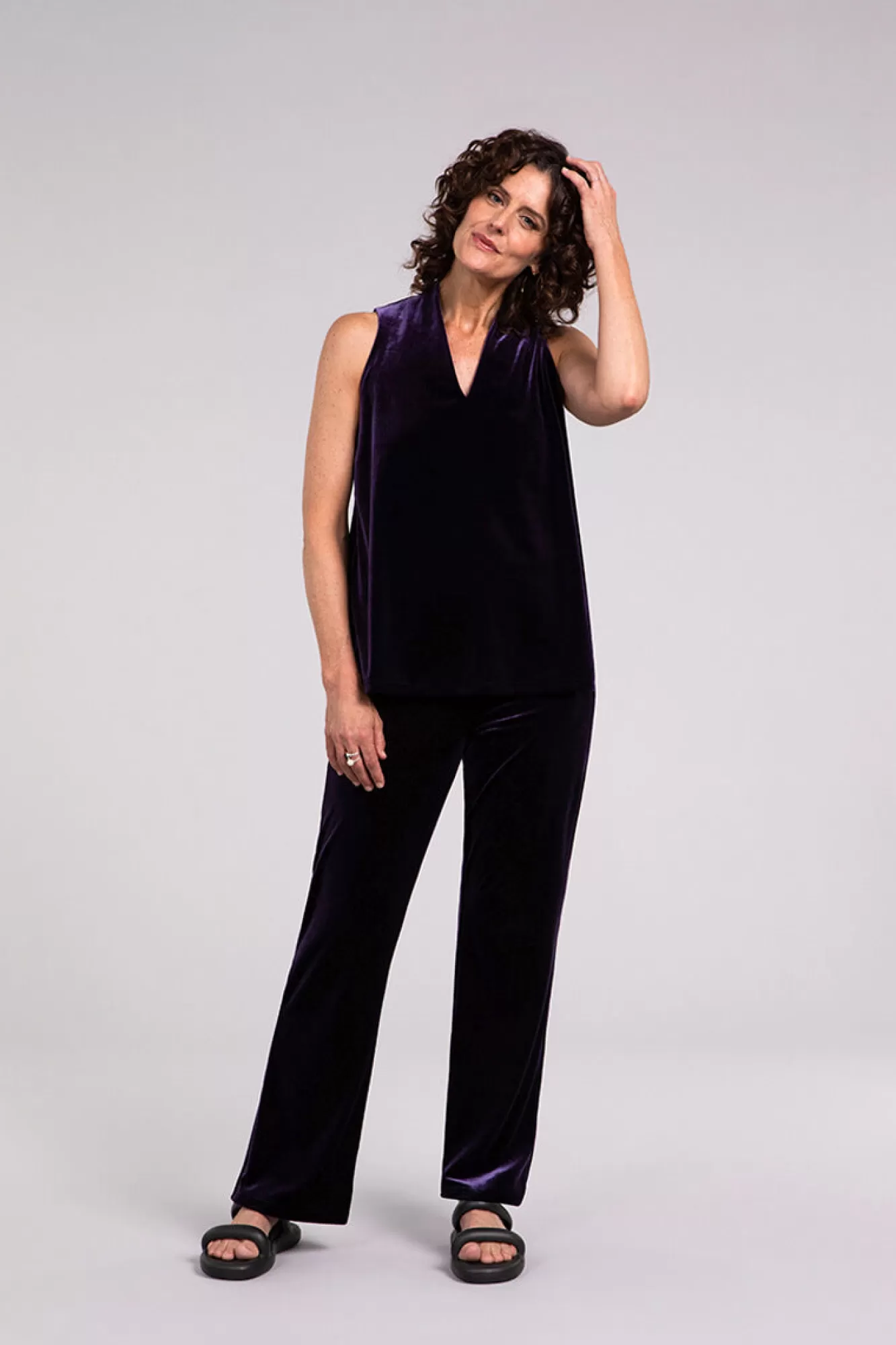 Clearance Sympli Velvet Straight Leg Pant