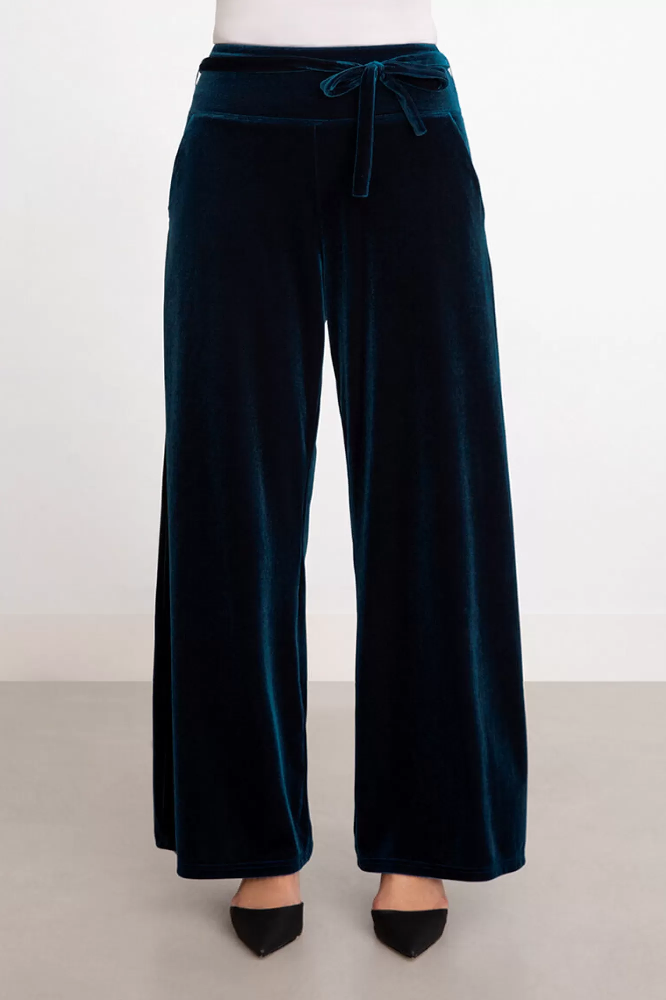 Fashion Sympli Velvet Wide Leg Trouser