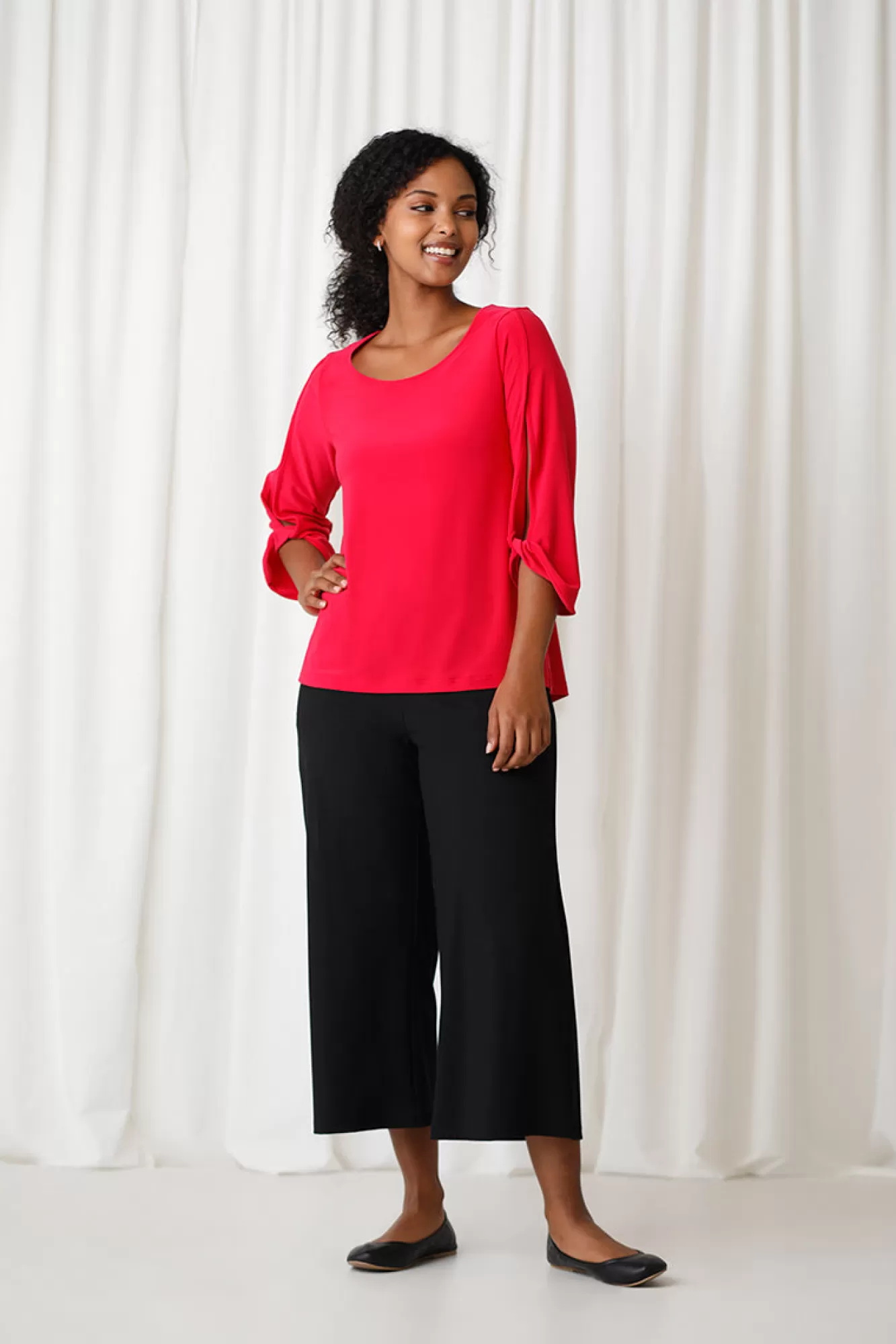 Best Sale Sympli Wide Sleeve Twist Top